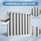 Stainless Steel Commercial Kitchen Hood Filter 24.5W x 19.5H Inch Range Hood - Image 4