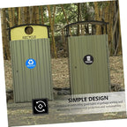 8pcs Trash Can Stickers for Waste Sorting Garbage Classification Decals Black - Image 9