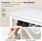 Shoe Bench Storage Rubberwood