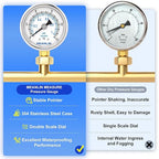 MEANLIN MEASURE 0~15Psi Dry Low Pressure Gauge Stainless Steel 1/" NPT 2" FACE - Image 5
