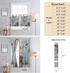 Blue Grey Wooden Living Room Curtains 96 Inch Length, Window Curtains Tab Top - Image 8