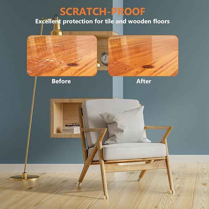 BAIPOK 36Pcs Round Chair Leg Floor Protectors