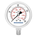 MEASUREMAN Fully Stainless Steel Hydraulic Glycerin Filled Pressure Gauge by MEASUREMAN