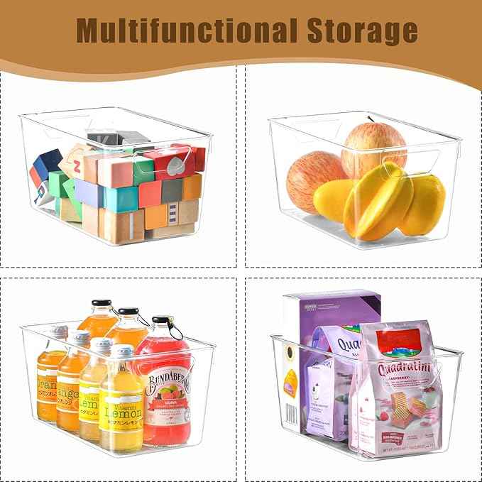 12 Pack Middle Organizers and Storage, Pantry Organization and Storage Bins
