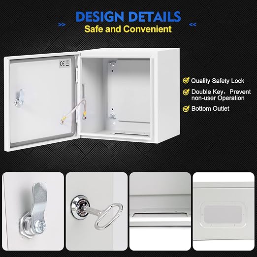 Outdoor Electrical Box, Steel Junction Box 24X16X10'', NEMA 4X Electrical - Image 4