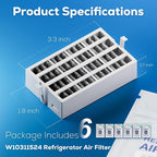 W10311524 AIR1 Refrigerator Air Filter Cartridge Replacement - Image 4