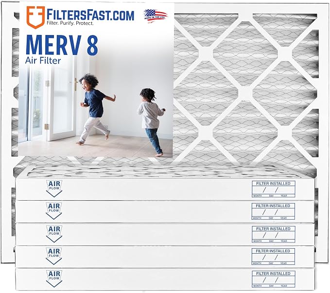Filters Fast 16x16x2 Pleated Air Filter Merv 8, 2” AC Furnace Air Filters by FiltersFast