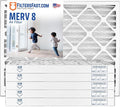 Filters Fast 18x18x2 Pleated Air Filter Merv 8, 2” AC Furnace Air Filters by FiltersFast