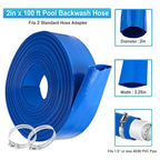 OCGIG 2" x 100 FT Pool Backwash Hose, Heavy-Duty Lay Flat Discharge PVC Hose - Image 2