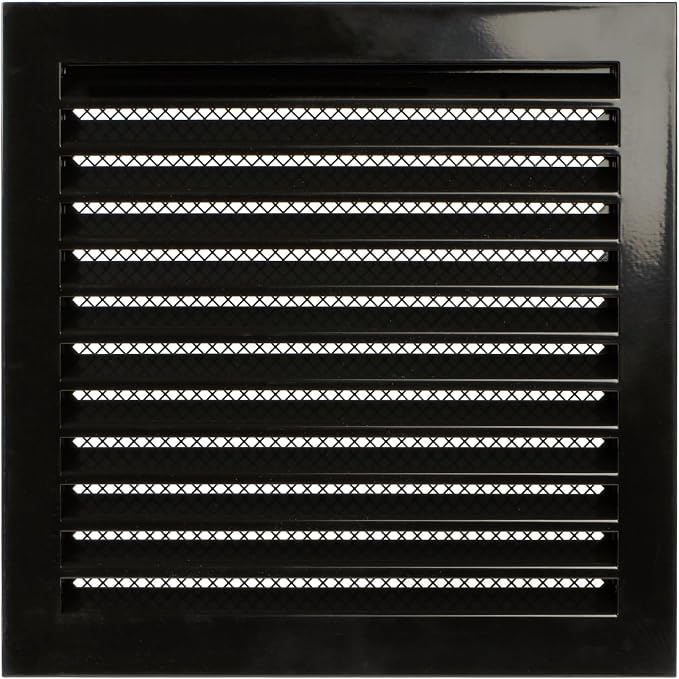 Repa Market 12" x 12" Inch Galvanized Steel Black Soffit Air Vent Cover by RepaMarket