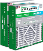 Filterbuy 20x26x5 Air Filter MERV 8 Essential Dust & Allergy Defense, Pleated by Filterbuy