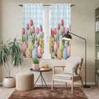 Easter Window Curtains 63 Inch Long 2 Panel Set, Rod Pocket Bedroom Curtains & - Image 7