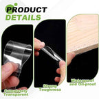 PATIKIL Clear Edge Protector Strip, 3 Roll 2 in x 9.8 ft Table Edge Protector