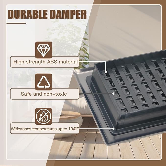Floor Register AC Vents Brushed Nickel Color 4x10 Inch Air Vents Floor Vents - Image 4