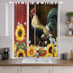 Chicken Sunflowers Living Room Curtains 84 Inch Length, Window Curtains Tab Top - Image 9
