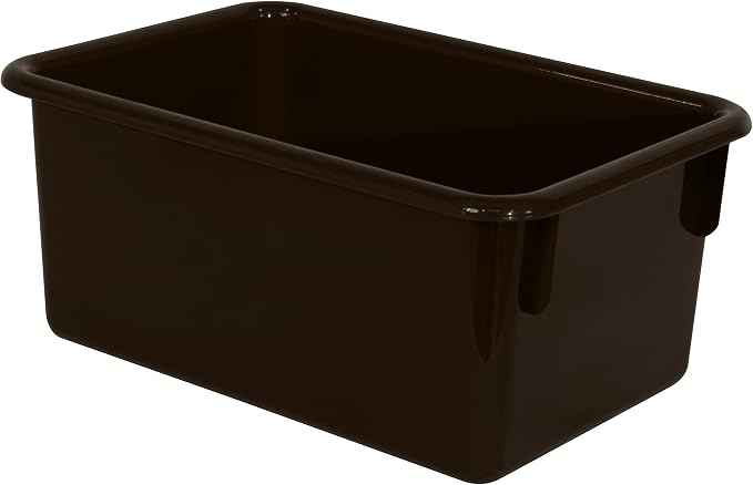 Wood Designs Cubby Storage Bin, Heavy Duty Plastic Containers