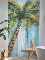 Sheer Curtains 96 Inches Long, Coastal Beach Tree Semi Sheer Curtains Light - Image 4