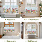 Easter Kitchen Tier Curtains 24 Inch Long 2 Panel Set, Rod Pocket Cafe Small - Image 8