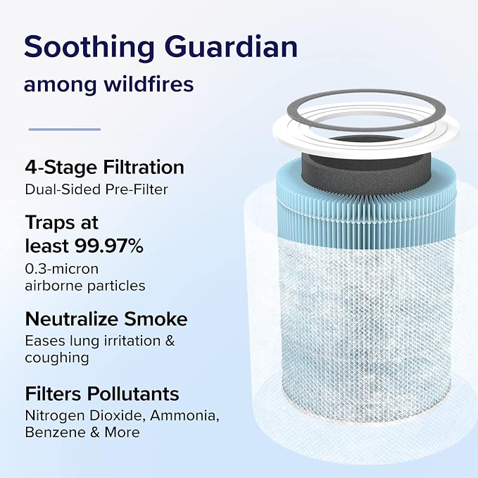 LEVOIT Core 400S-P Air Purifier Smoke Remover Replacement Filter, Genuine - Image 5
