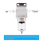 NANPU 1/4" NPT Compressed Air Line Filter, 5 Micron Brass Element, Poly Bowl - Image 4