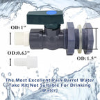 2 Set PVC Rain Barrel Diverter Kit Rain Barrel 3/4 Inch Spigot Kit - Image 3