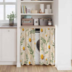 Spring Daisy Kitchen Curtains, Country Watercolor Flower Leaf Plant Light - Image 7