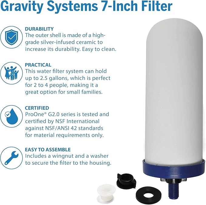 ProOne G-Series 7-Inch Gravity Filter Replacement 1-Pack - Image 2