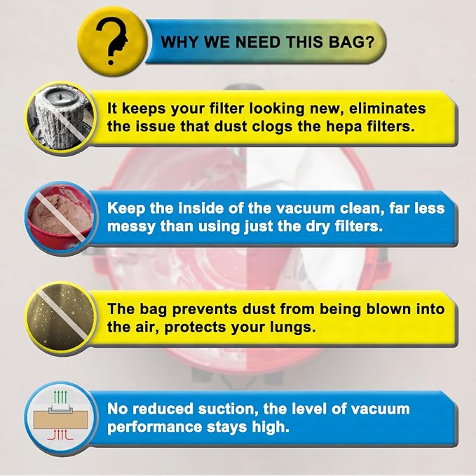 6 Pack DXVA19-4104 Shop Vac Bags - Image 5