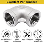 2Pcs 304 Stainless Steel 90 Degree Elbow 1/2" NPT Female x 1/2" NPT Female - Image 3