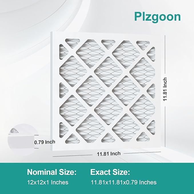 12x12x1 Air Filter MERV 8 MPR 600 Pleated HVAC Furnace Filters - Image 2