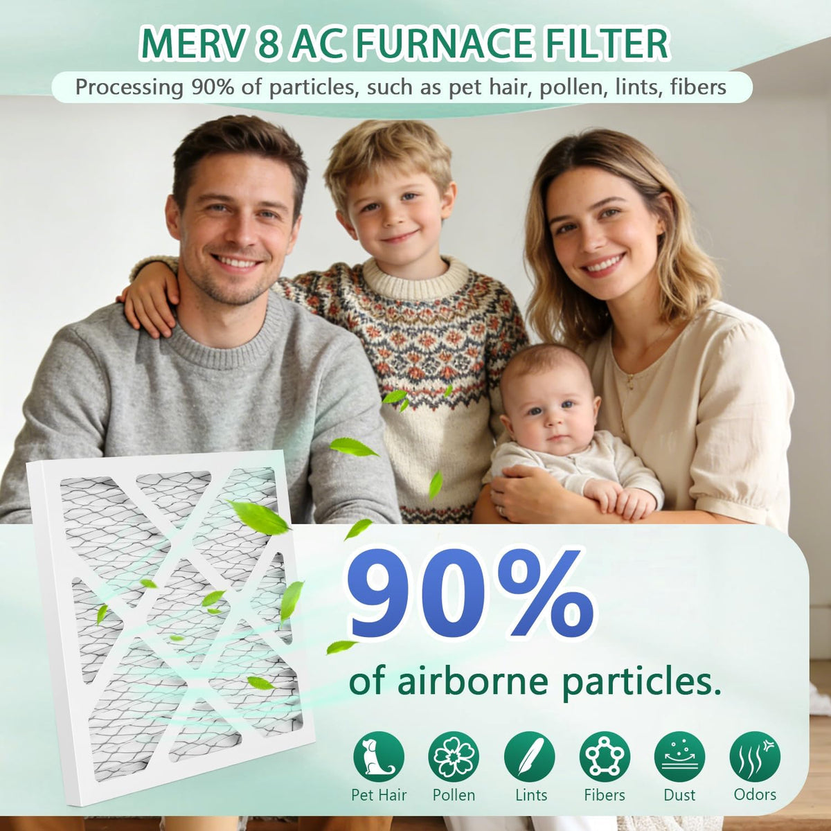 6 Pack Updated 6x6x1 Air Filter, pertain Merv 8