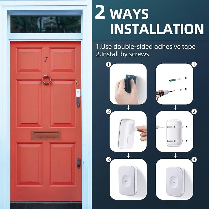 Wireless Doorbell 1200 feet Waterproof Door Bell - Image 7