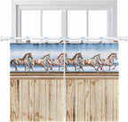 Western Horse Bedroom Curtains 63 Inch Length, Window Curtains Tab Top by Unknown