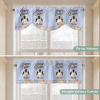 Blue Easter Tie Up Valance Curtains - Image 5