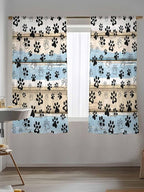 Sheer Curtains 72 Inches Long, Vintage Farmhouse Rustic Wooden Grain Privacy - Image 5