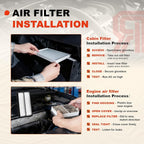 Engine & Upgrade Cabin Air Filter Kit Compatible - Image 5