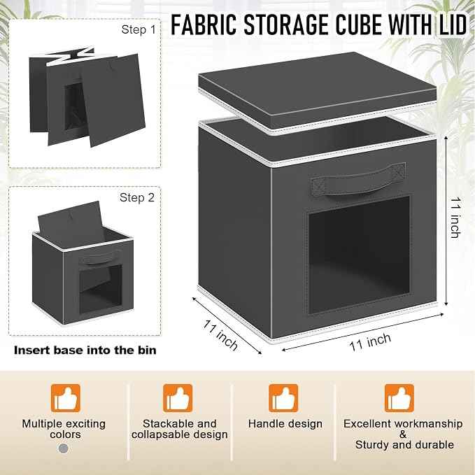 10 Pcs Fabric Storage Cube