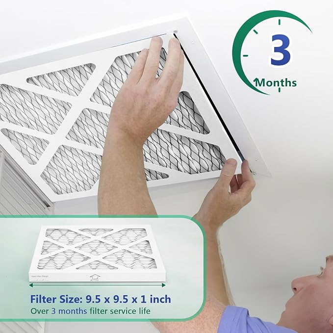 4 Pack Updated 9x9x1Air Filter, pertain Merv 11 HVAC Pleated A/C Furnace Filters - Image 5