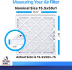 Filter King 15.5x50x1 Air Filter | 4-PACK | MERV 8 HVAC Pleated A/C Furnace - Image 2