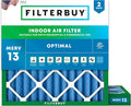 Filterbuy 25x25x2 Air Filter MERV 13 Optimal Smoke & Allergy Defense, by Filterbuy