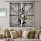 Funny Farm Animals Living Room Curtains 84 Inch Length, Window Curtains Tab Top - Image 9