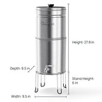 Culligan MaxClear 3 Gallon Gravity Water Filter System, Brushed Stainless-Steel - Image 7