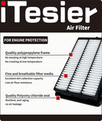 Engine & Cabin Air Filter Kit for Altima 2019 2020 2021 2022 2023 2024 2025 - Image 2