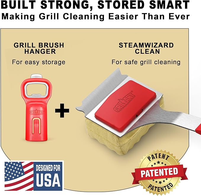 GRILLART Bristle-Free BBQ Grill Brush – Safe & Durable Cleaning Tool - Image 2