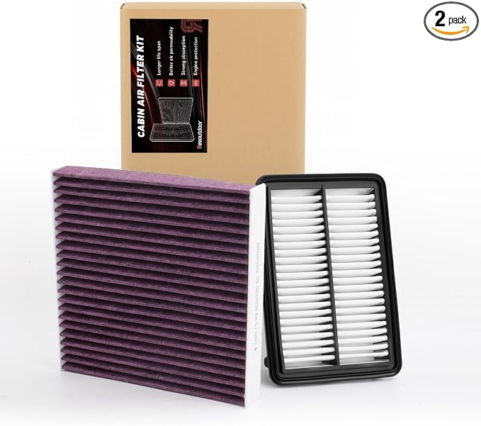Engine & Upgrade Cabin Air Filter Kit Compatible by Reeoutdoor