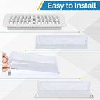 Zonon 12 Pcs 4 x 10 Inch Floor Register Trap Cover Vent Screen - Image 4