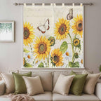 Farm Sunflowers Bathroom Curtains 63 Inch Length, Window Curtains Tab Top - Image 9