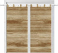 Light Brown Wood Grain Living Room Curtains 84 Inch Length, Window Curtains Tab by Unknown