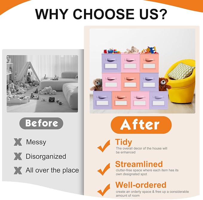 10 Pcs Fabric Storage Cubes - Image 5