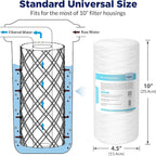 Membrane Solutions 1 Micron 10"x4.5" String Wound Whole House Water Filter - Image 3